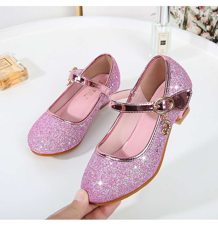 Jente Cosplay Sko Høye hæler Glitter Cosplay Høye hæler Cosplay Lolita Gummi PU Cosplay Store barn (7 år +) Små barn (4-7år) Skole Fest Bursdag Gange Utendørs Spenne Lilla Rosa Blå Høst Vår Sommer 2025 - $42.99 –P5