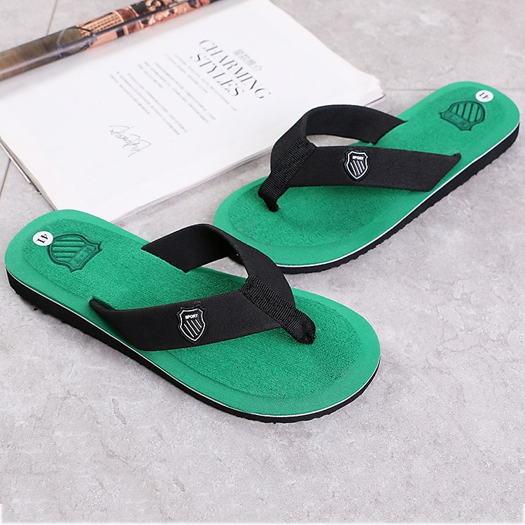 svarte flip-flop-sandaler for menn med polstret såle - komfortabelt uformelt strand- og sommersko 2026 - $11.99 –P8