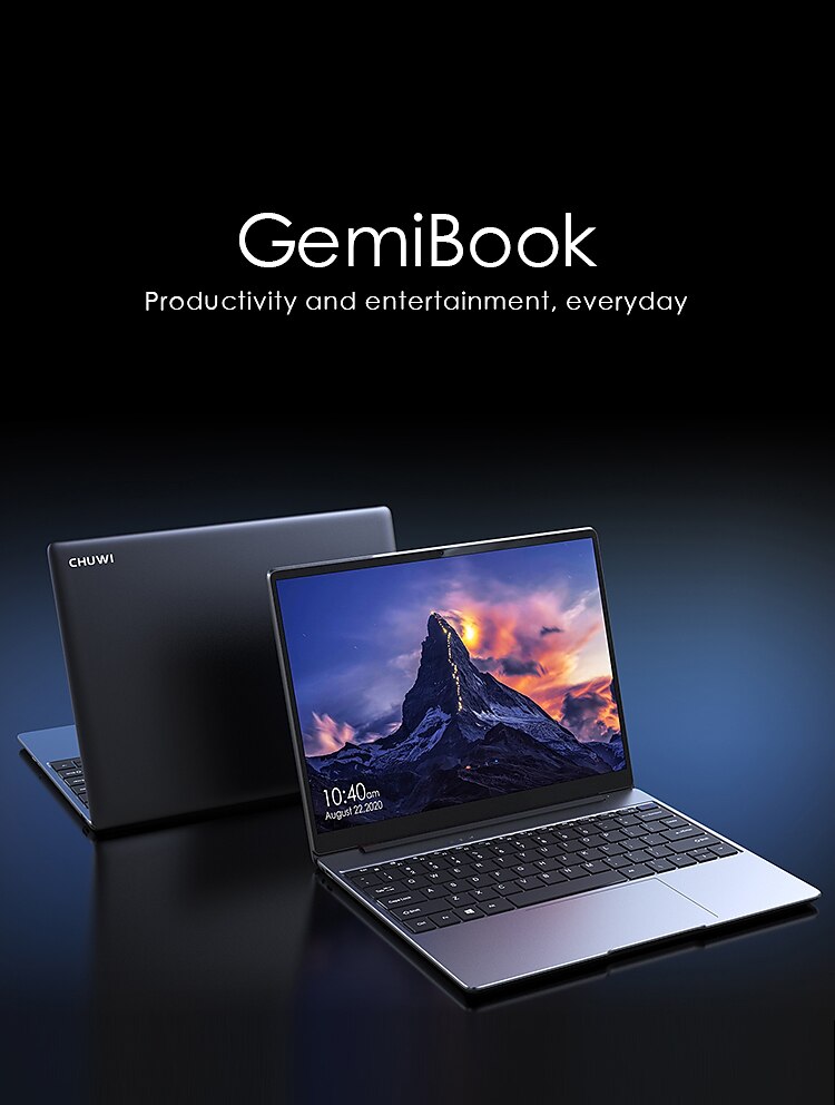 CHUWI GemiBook Netbooks 13 inch 2K IPS LPDDR4X 12GB 256GB SSD Computer Intel Celeron Quad Core Laptop with Backlit Keyboard 2025 - $799.99 –P1