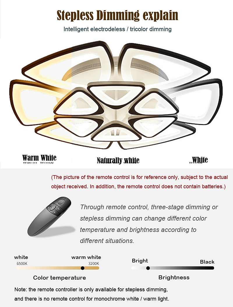 plafoniera a led luce della camera da letto controllo app con regolazione continua o controllo off / on lampada da pannello a soffitto in acrilico a tre colori soggiorno minimalista unico ac110v del 2025 a $211.39 –P1