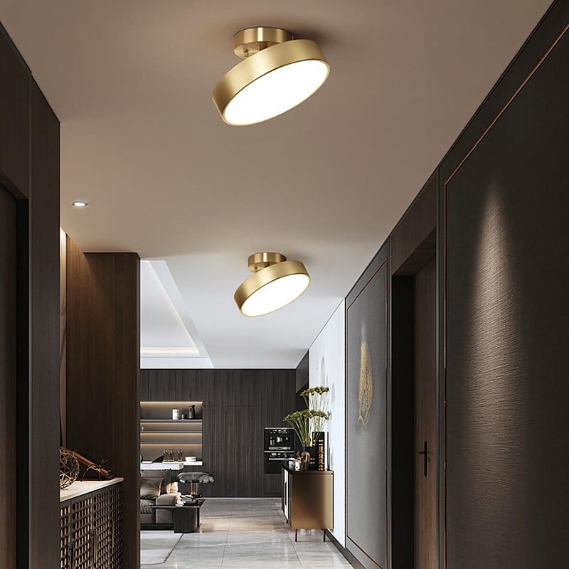 mini plafoniera a led portico luce corridoio luce moderna nordic gold 12/20 cm forme geometriche luci da incasso metallo classico elegante elettrolitico led stile nordico 110-120v 220-240v del 2025 a $107.99 –P1
