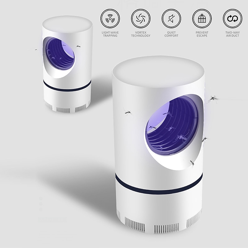 Bugzapper automatische binnen insectenval - uv zwart licht & ventilator muggen, fruitvliegen & muggen killer met usb oplaadbaar 2025 - $13.99 –P9