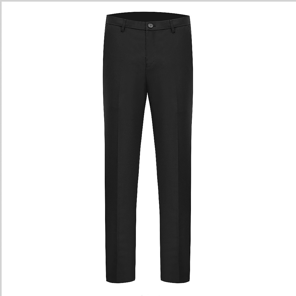 Completi da Sposa Uomo Nero Borgogna Blu Scuro 2 Pezzi Colore Solido Sottile Unico Petto Tre Bottoni del 2025 a $122.99 –P14