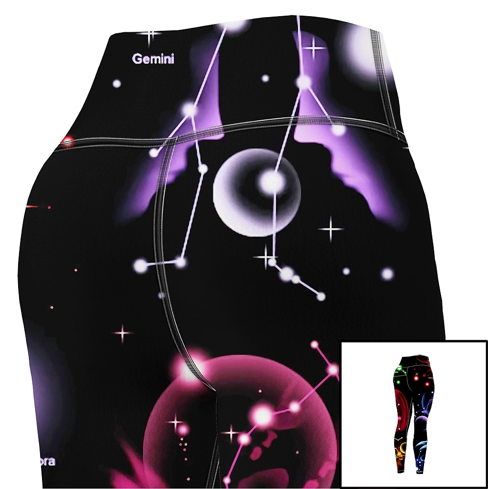 Γυναικεία Παντελόνι για γιόγκα Αντίστροφη καρότσα Έλεγχος κοιλιάς Ψηλή Μέση Γυμναστήριο προπόνηση Τρέξιμο Καταλληλότητα Καλσόν Ποδηλασία Κολάν Σχέδιο γαλαξίας Μαύρο Φθινόπωρο Χειμώνας Αθλητισμός 2026 - $25.99 –P10