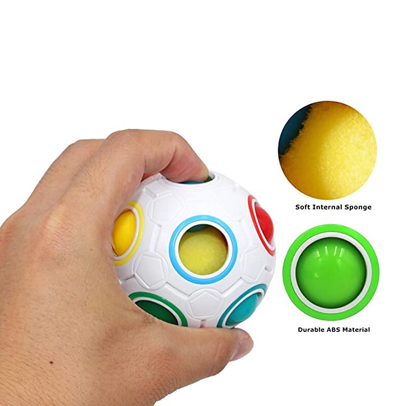 2025年 レインボーパズルボールキューブマジックレインボーボールパズルカラーシフトパズルボールそわそわおもちゃストレスリリーフ頭の体操お祭りと大人のための2セット  コレクション – $15.99 –P5