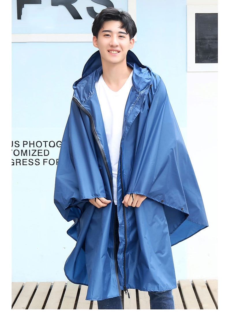 Men's Women's Rain Poncho Hiking Raincoat Waterproof Hiking Jacket Summer Outdoor Waterproof Breathable Quick Dry Lightweight Jacket Poncho Top Fishing Climbing Army green (unisex) Matcha 2025 - $29.99 –P13