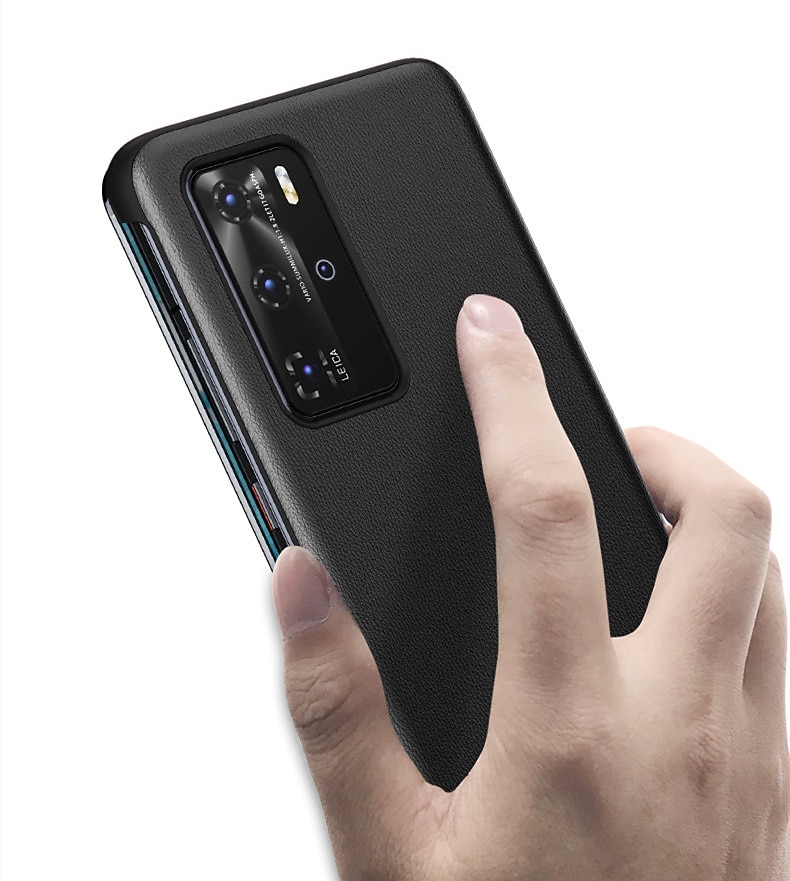 Mirror PU Leather Phone case For Huawei P40 P30 P20 Pro Lite Flip Protective Cover for Huawei Mate 40 30 20 Pro Lite Sleep wake View Clear View Standing Luxury Smart Mirror Flip Cover 2025 - $13.99 –P5