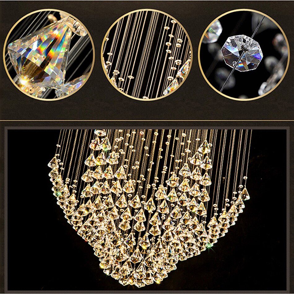 Crystal Chandelier Ceiling Light Round Design Modern Luxury Chandelier Luster Indoor Ceiling Pendant Lights Fixtures 2025 - $825.49 –P2