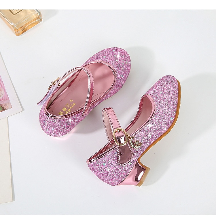 Jente Cosplay Sko Høye hæler Glitter Cosplay Høye hæler Cosplay Lolita Gummi PU Cosplay Store barn (7 år +) Små barn (4-7år) Skole Fest Bursdag Gange Utendørs Spenne Lilla Rosa Blå Høst Vår Sommer 2025 - $42.99 –P7