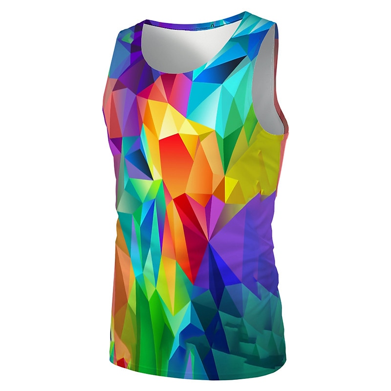 Per uomo Unisex Stampe astratte Geometria Camicia Canotte Maglieria intima Maglietta senza maniche da uomo Senza maniche maglietta Stampa 3D Rotonda Camicia Originale Essenziale Grande e alto del 2025 a $14.99 –P3