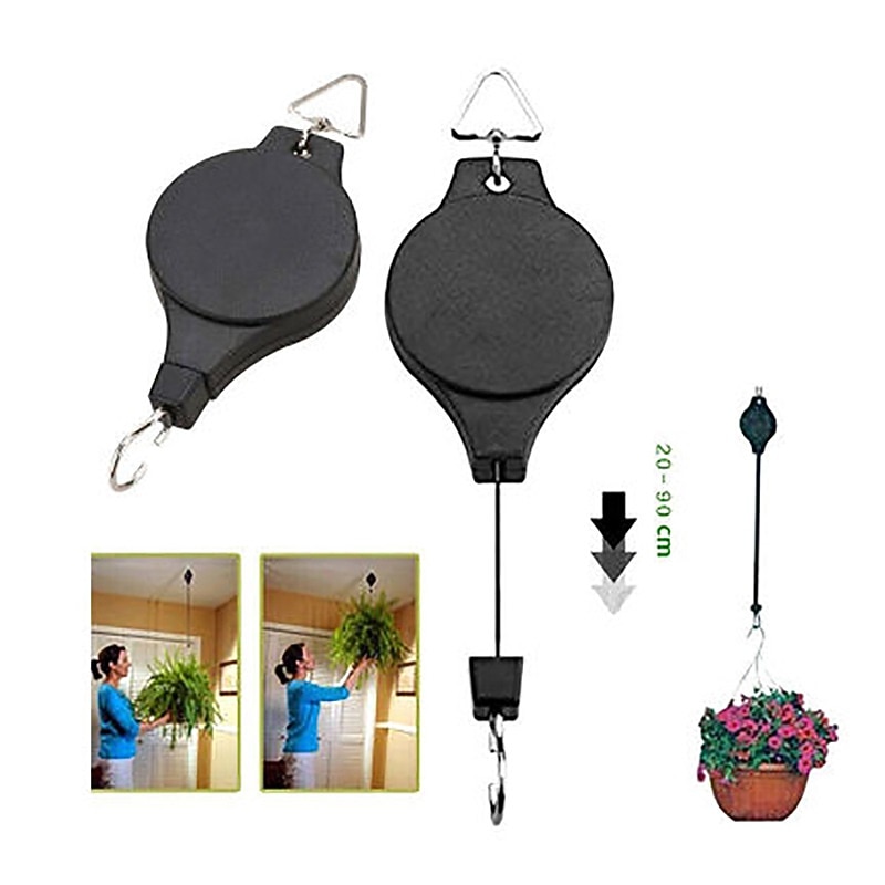 sisäänvedettävä ripustettava kasvi ruukkukasvilla teleskooppikoukku puutarha orkidea ruukut talja vetää alas ripustin lintuhäkki vapaa pyöränostokoukku 2026 - $19.49 –P5