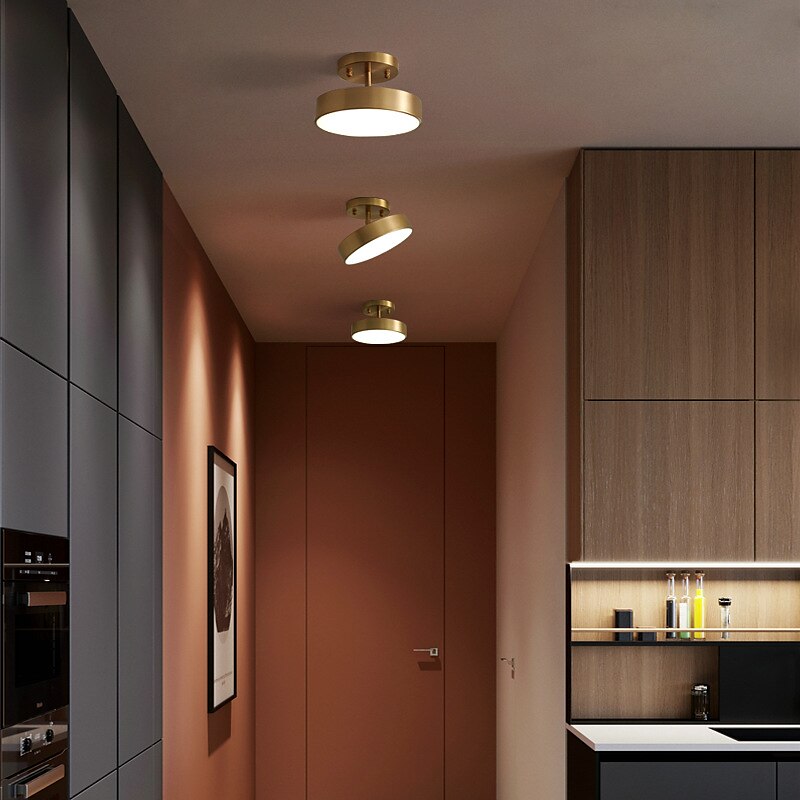 mini plafoniera a led portico luce corridoio luce moderna nordic gold 12/20 cm forme geometriche luci da incasso metallo classico elegante elettrolitico led stile nordico 110-120v 220-240v del 2025 a $107.99 –P6