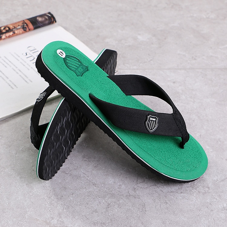 svarte flip-flop-sandaler for menn med polstret såle - komfortabelt uformelt strand- og sommersko 2026 - $11.99 –P7