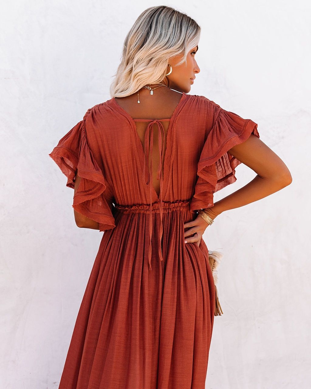 Női Keki zöld Narancssárga Rust Red Fekete Nyár Tavasz Ősz Hosszú ruha Maxi ruha Vászon ihletésű ruhák hétköznapi ruha Swing ruha Boho Tengerpart Laza öltözet Tiszta szín V-alakú 2025 - $32.99 –P5