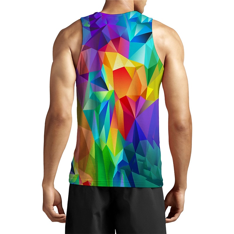 Per uomo Unisex Stampe astratte Geometria Camicia Canotte Maglieria intima Maglietta senza maniche da uomo Senza maniche maglietta Stampa 3D Rotonda Camicia Originale Essenziale Grande e alto del 2025 a $14.99 –P2