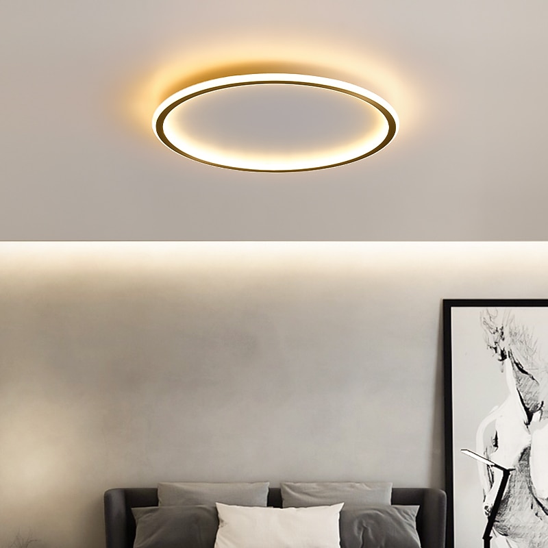 LED Ceiling Light 40/50 cm Circle Design Flush Mount Lights Copper Metal Basic Brass LED Nordic Style 220-240V 2025 - $331.09 –P6