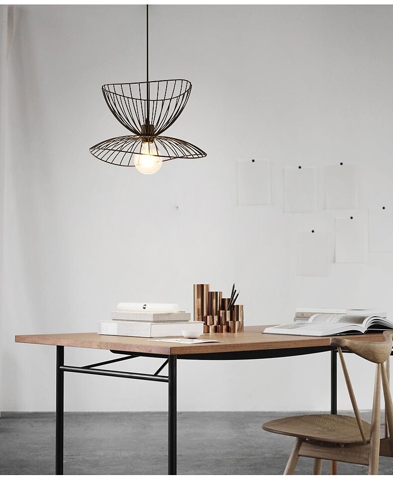 LED Pendant Light Bedside Light Black Gold 45 cm Retro Pendant Light Metal Vintage Style Iron Hat Painted Bedroom Dining Room Living Room Lights DIY Lights 2025 - $168.99 –P8