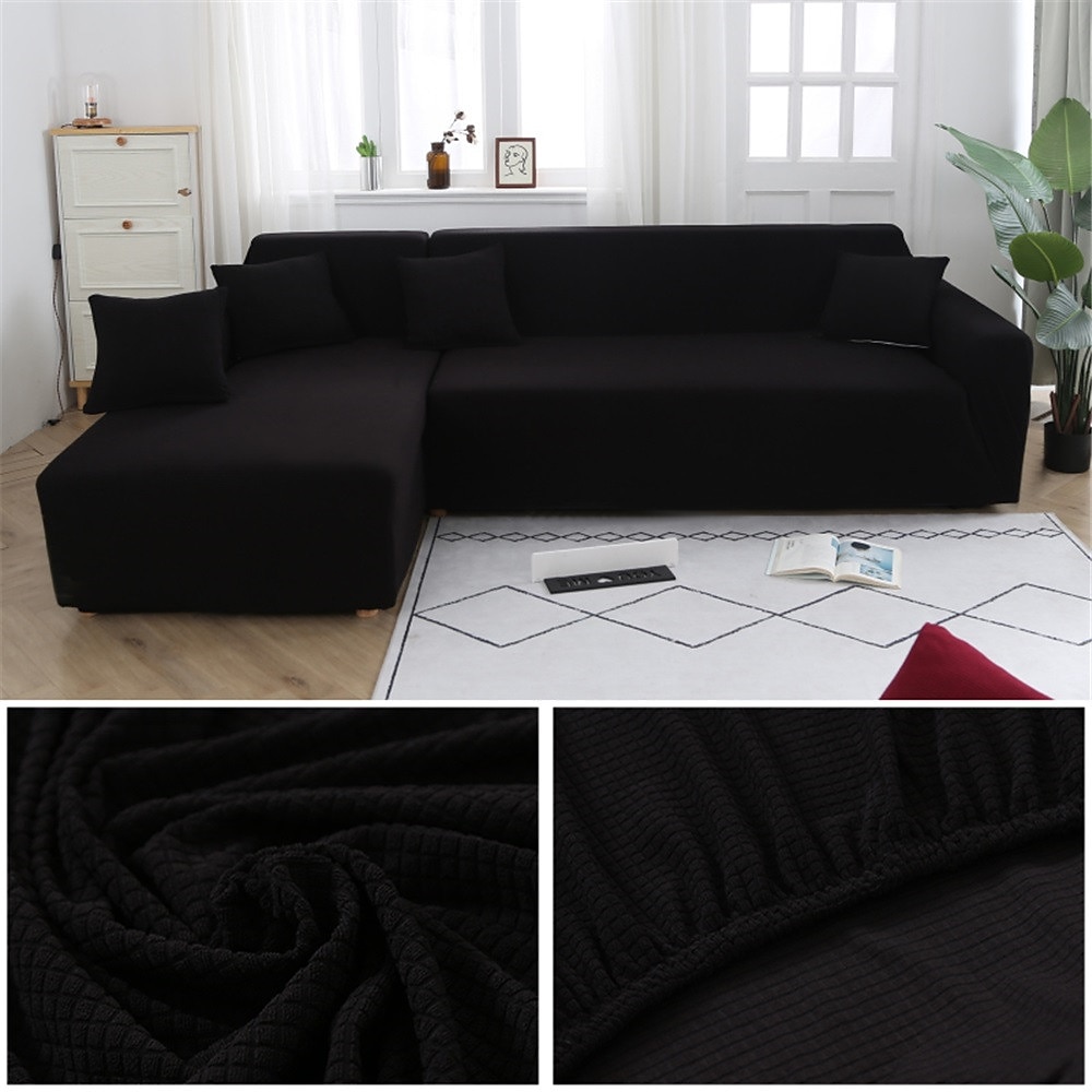 copridivano elasticizzato copridivano jacquard elastico divano componibile poltrona divanetto 4 o 4 o 3 posti bordeaux rosso a forma di L bianco grigio nero tinta unita morbido resistente lavabile (1 del 2025 a $24.99 –P7