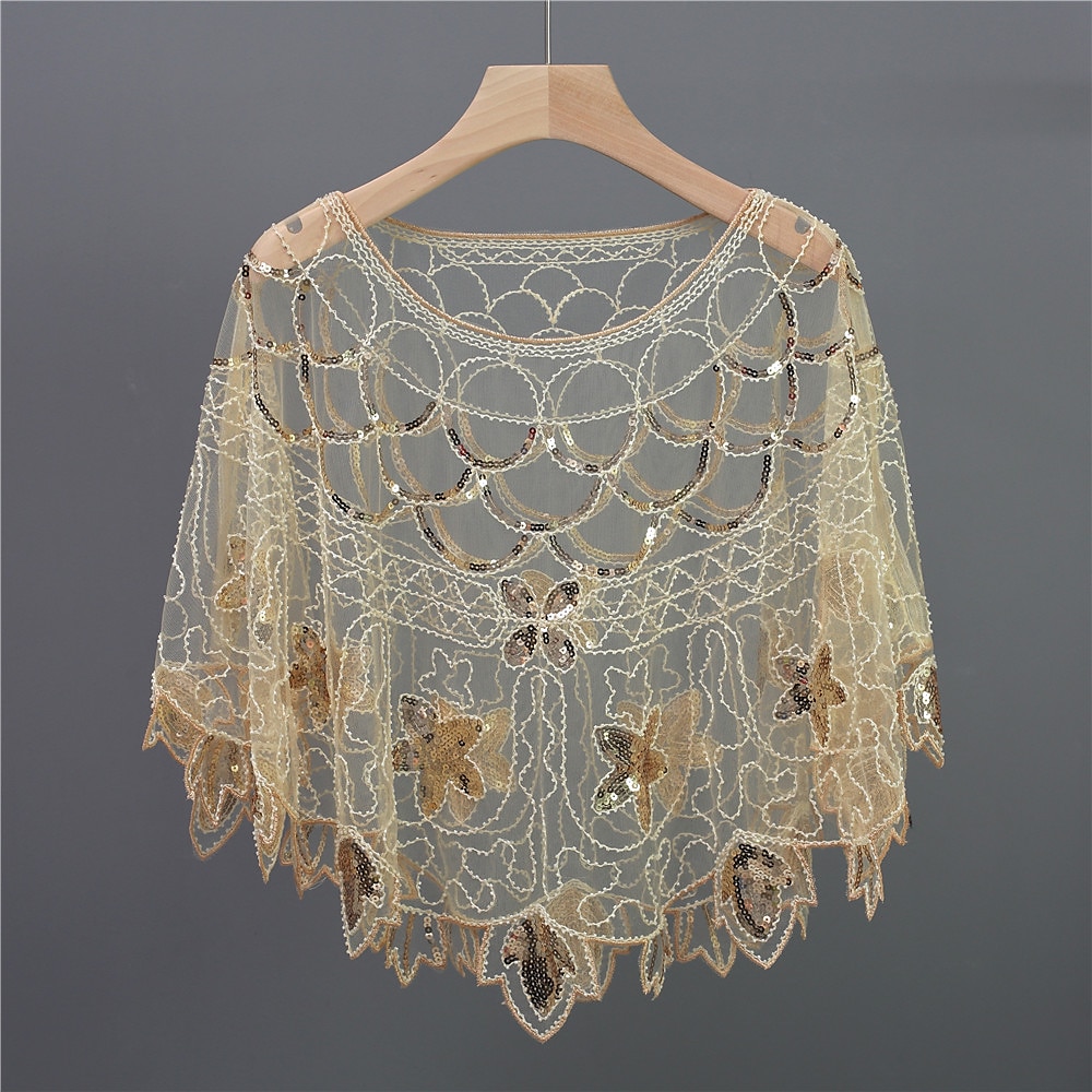 De livlige 20-årene 1920-tallet Den store Gatsby Party-kostyme Maskerade Halloween Kostumer Den store Gatsby Bryllupsgjest Paljetter Paljetter Dame Bryllup Fest Bryllupsgjest Voksne Sjal 2025 - $26.99 –P9