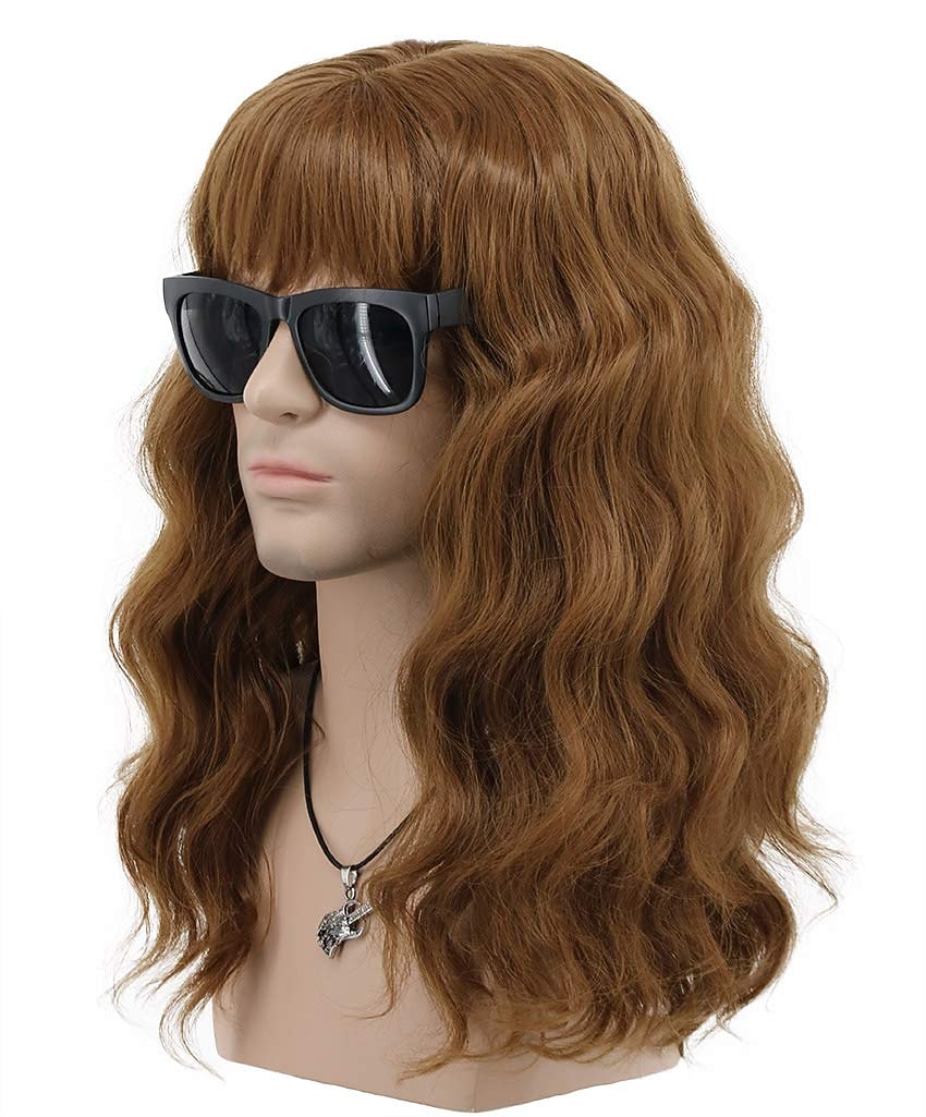 cefal peruka syntetyczna peruka fala schludny bang peruka średniej długości brązowe blond włosy syntetyczne męskie na imprezę cosplay peruka (tylko peruka) 2025 - $31.99 –P12