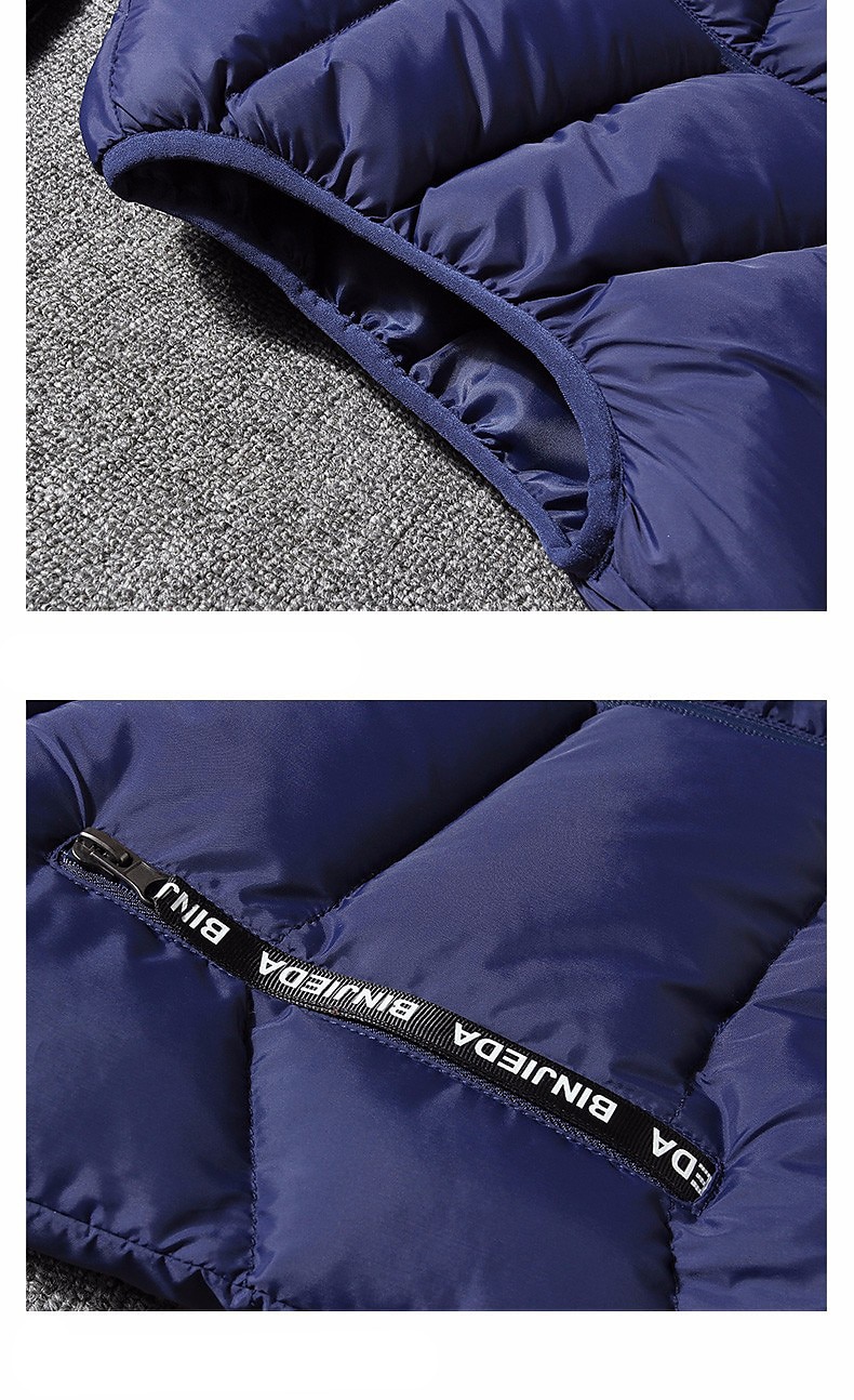 Férfi Puffer Vest Gilet Hegymászás Melegen tartani tömöríthető Légáteresztő Tél Ősz Tömör szín Fekete Rubin Sötétkék Szürke Pufferkabát 2025 - $29.99 –P8