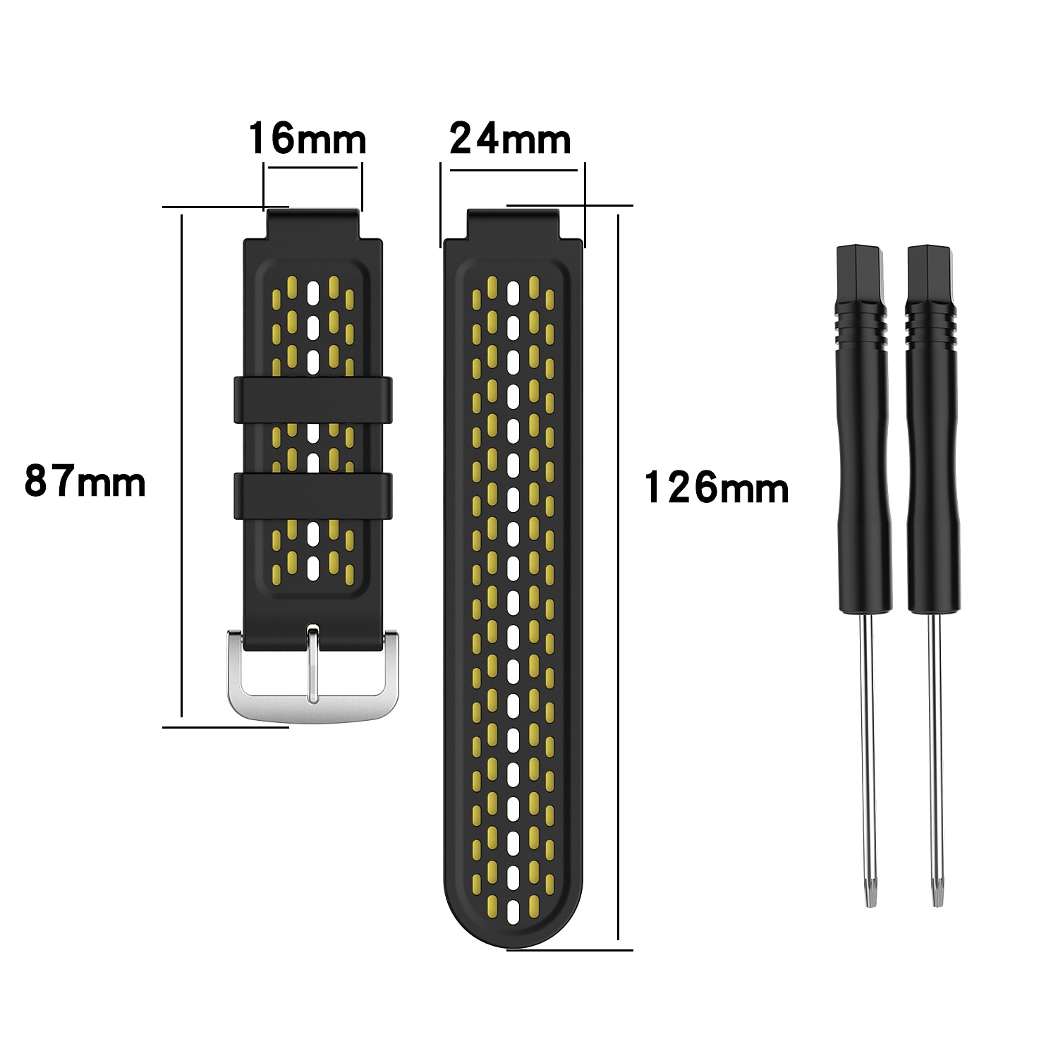 Pulseiras de Relógio para Garmin Approach S2 / S4 Silicone Substituição Alça Respirável Pulseira Esportiva Fecho Clássico Pulseira de 2025 por $13.99 –P4