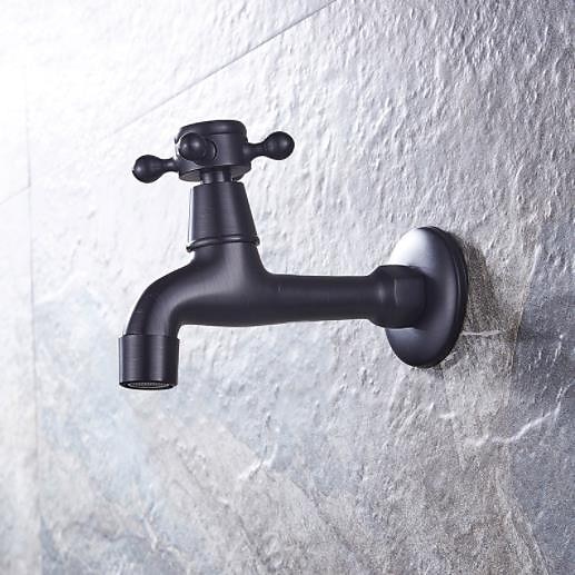 Outdoor Faucet Wall Mounted Single Handle/Outdoor/Indoor One Hole Centerset Retro Vintage Decorative Solid Brass Bathroom Sink Faucet Faucet Tap 2025 - $29.99 –P10