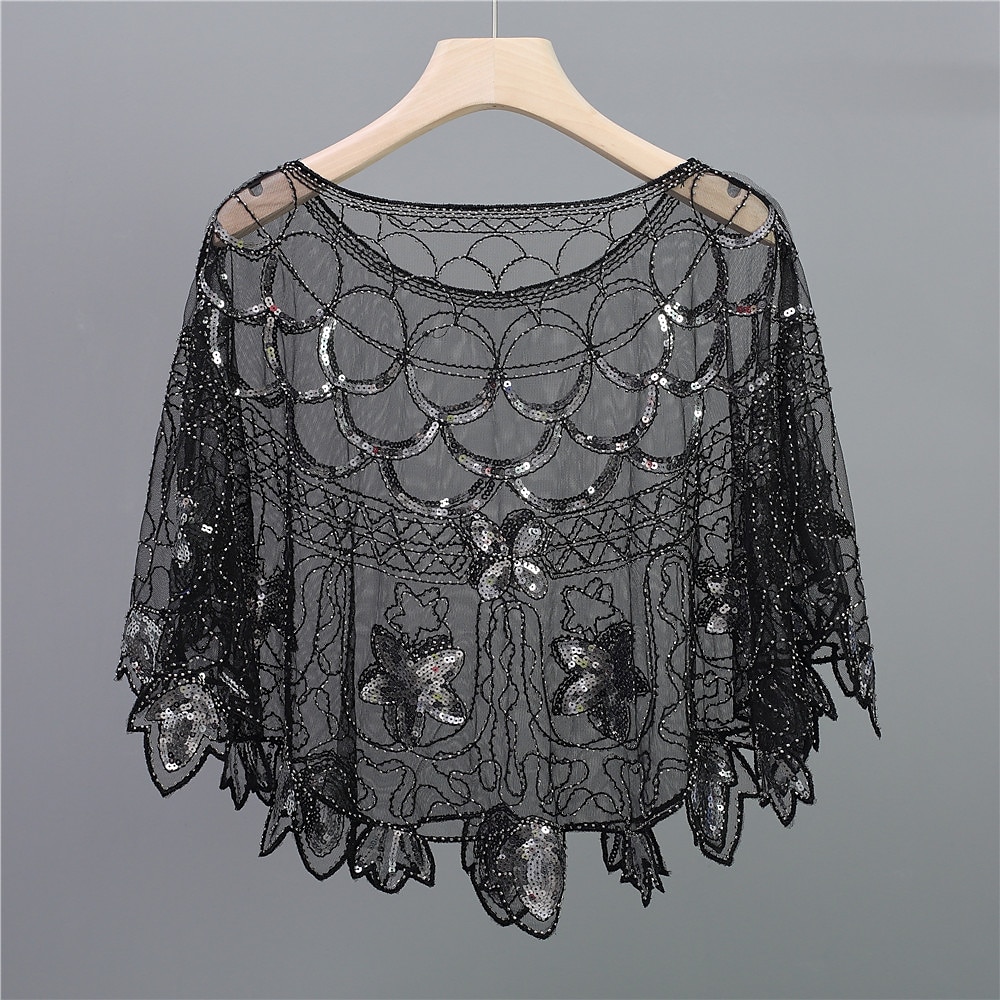 De livlige 20-årene 1920-tallet Den store Gatsby Party-kostyme Maskerade Halloween Kostumer Den store Gatsby Bryllupsgjest Paljetter Paljetter Dame Bryllup Fest Bryllupsgjest Voksne Sjal 2025 - $26.99 –P15