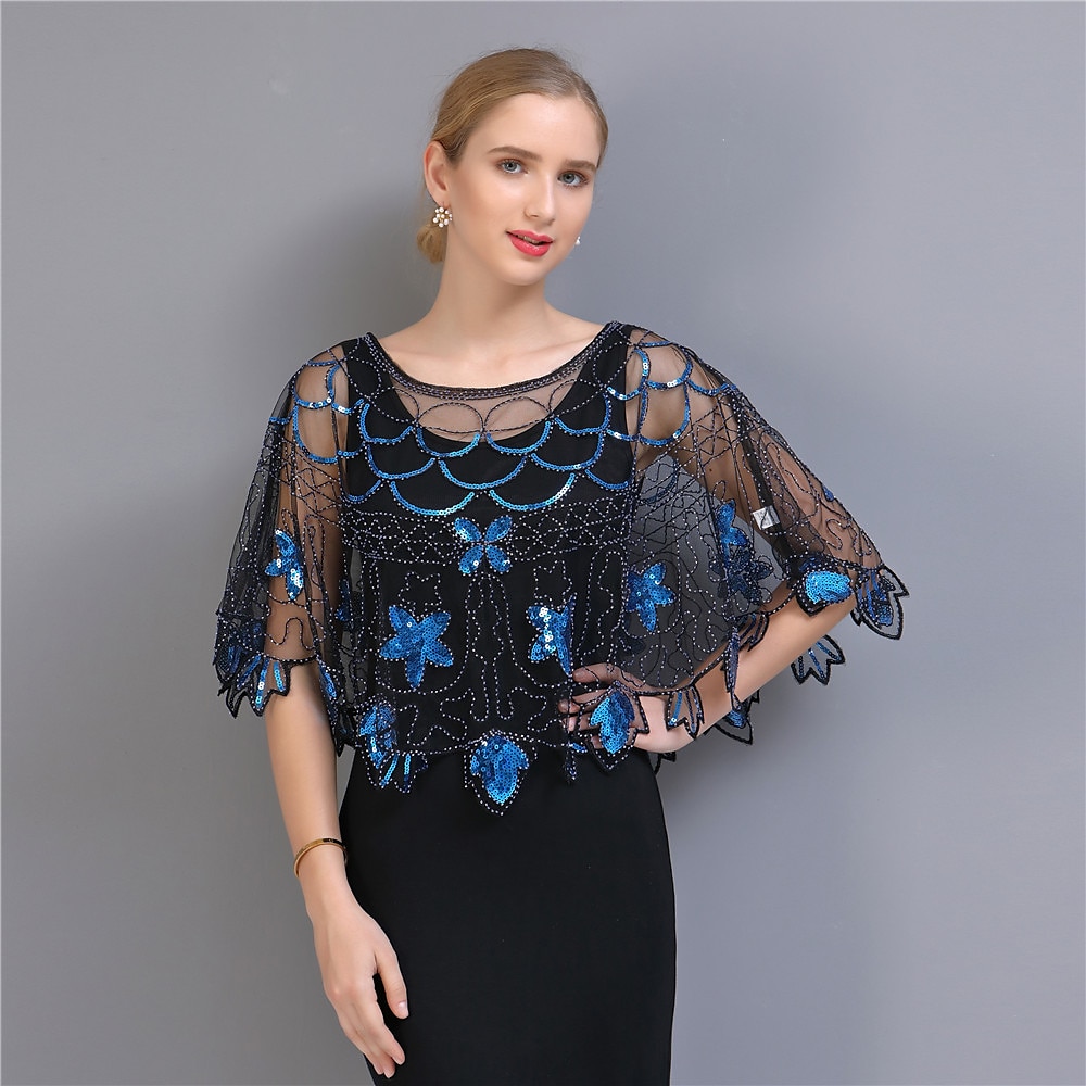 De livlige 20-årene 1920-tallet Den store Gatsby Party-kostyme Maskerade Halloween Kostumer Den store Gatsby Bryllupsgjest Paljetter Paljetter Dame Bryllup Fest Bryllupsgjest Voksne Sjal 2025 - $26.99 –P4
