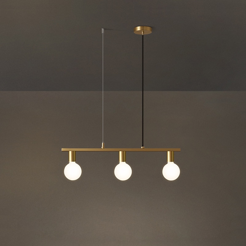 lampada a sospensione a led isola luce moderna oro per sala da pranzo 70/100 cm rame decorazione della sala da pranzo luce 3/5 portalampade e27 regolabile del 2025 a $229.99 –P3