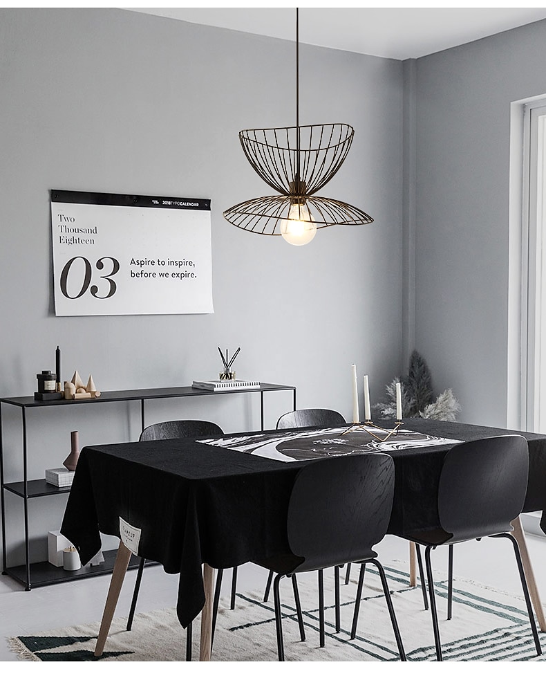 LED Pendant Light Bedside Light Black Gold 45 cm Retro Pendant Light Metal Vintage Style Iron Hat Painted Bedroom Dining Room Living Room Lights DIY Lights 2025 - $168.99 –P2