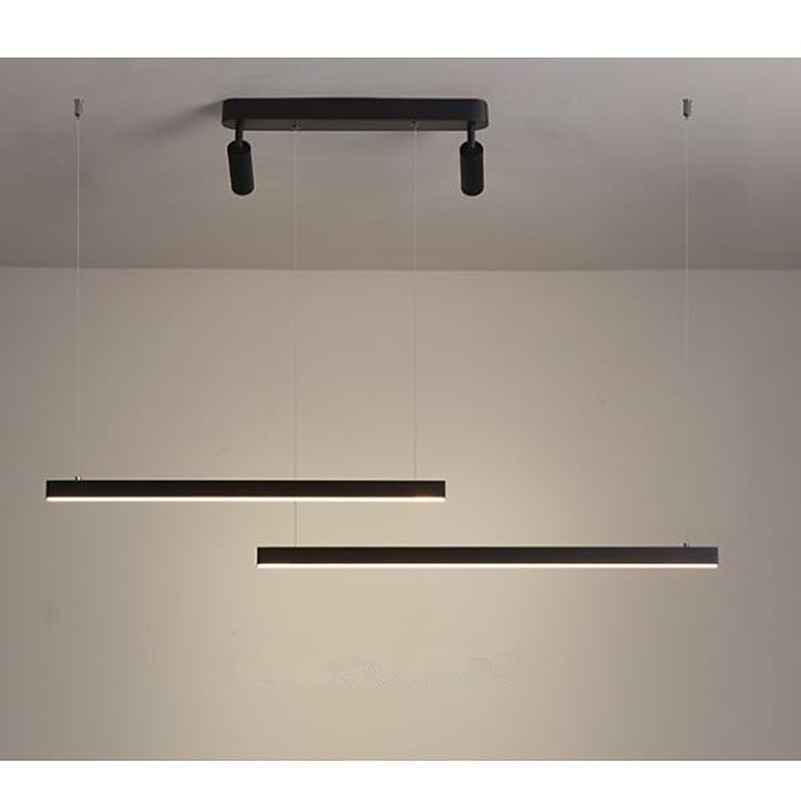 lampada a sospensione a led nera 110 cm luce a isola con faretti lampadario in alluminio stile artistico stile moderno eleganti finiture verniciate artistiche 110-120 v 220-240 v del 2025 a $315.29 –P7