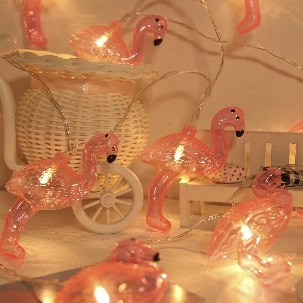 3m 1,5m flamingo string lights bateriový nebo usb provoz pohádkový string světla svatba dovolená dětský pokoj domácí dekorace 2025 - $16.49 –P6