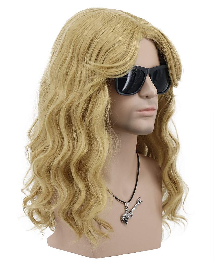 cefal peruka syntetyczna peruka fala schludny bang peruka średniej długości brązowe blond włosy syntetyczne męskie na imprezę cosplay peruka (tylko peruka) 2025 - $31.99 –P3