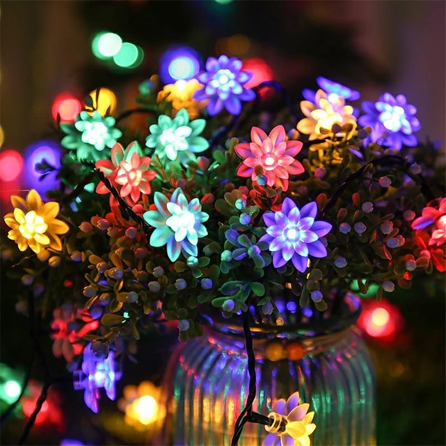 Łańcuchy świetlne led w kształcie lotosu 6m 3m 1.5m bateria operacja usb 40 diod 20 diod 10 diod świątecznych wesele ogród patio dekoracja świąteczna światło 2025 - $13.49 –P8