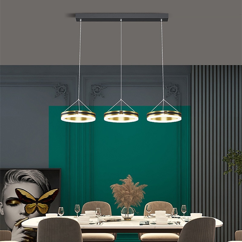 led pendentif lumière trois têtes salle à manger lampe led lumière de luxe mode longue table lustre simple moderne bar club lampe salle à manger cuisine 72cm de 2025 ? $249.99 –P5