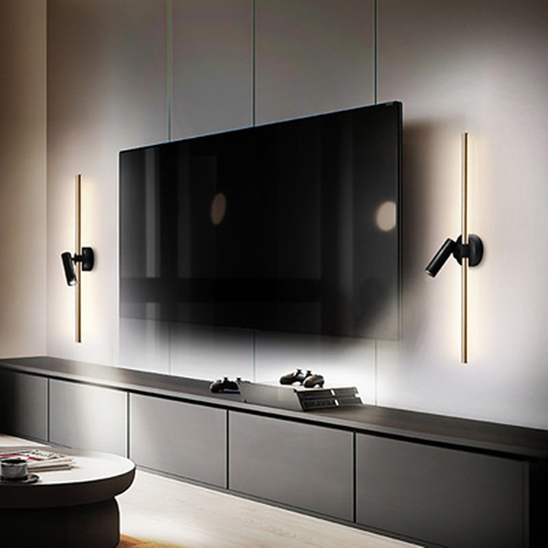 LED Ceiling Light Wall Light With Spot Light 60/80/100 cm Line Design Geometric Shapes Flush Mount Lights Aluminum Artistic Style Modern Style Stylish Painted Finishes 110-120V 220-240V 2025 - $180.99 –P1