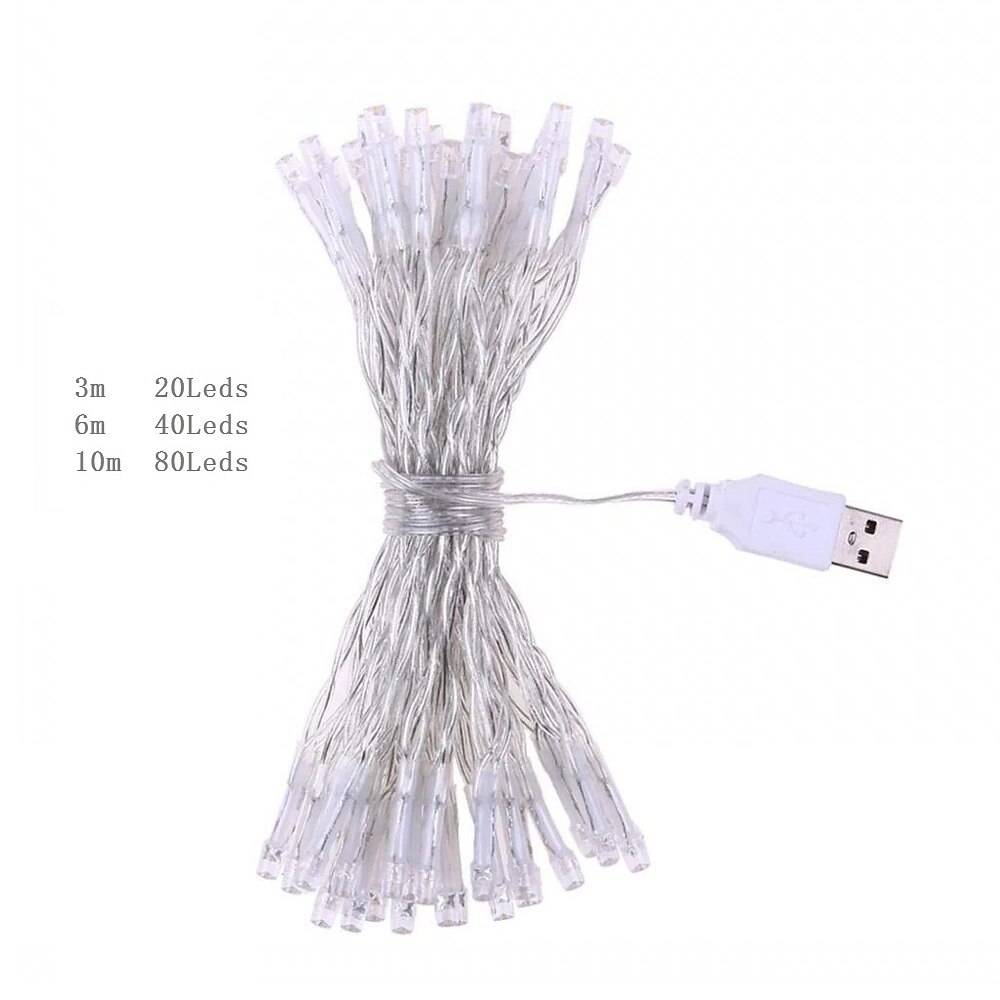 elegante bruiloft receptie feest led lichtsnoer usb aangedreven warm wit multi kleur kerst bruiloft decoratie 3m 6m 10m 2025 - $11.49 –P12