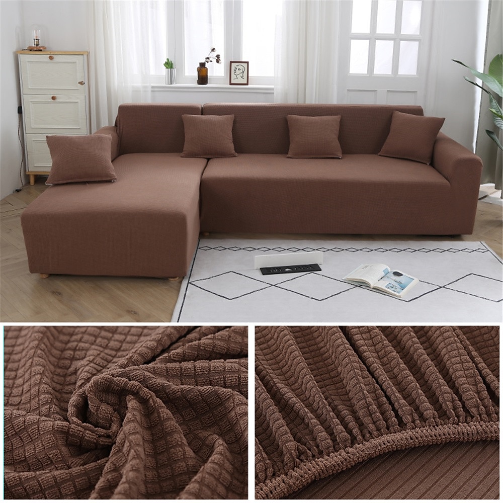 copridivano elasticizzato copridivano jacquard elastico divano componibile poltrona divanetto 4 o 4 o 3 posti bordeaux rosso a forma di L bianco grigio nero tinta unita morbido resistente lavabile (1 del 2025 a $24.99 –P9