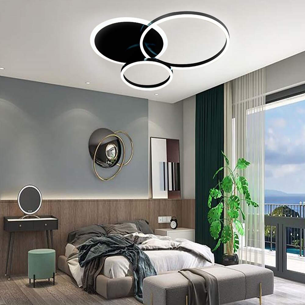 Luzes de teto de 50 cm com 3 luzes LED design círculo design de cluster luzes embutidas acabamentos em metal pintado de estilo nórdico moderno luzes de sala de jantar de escritório 110-240v somente de 2025 por $169.99 –P1