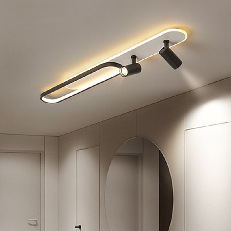 LED Ceiling Light With Spot Light Modern Black Gold 60/100 cm Circle Design Flush Mount Lights Metal Artistic Style Modern Style Stylish Painted Finishes 110-120V 220-240V 2025 - $255.59 –P1