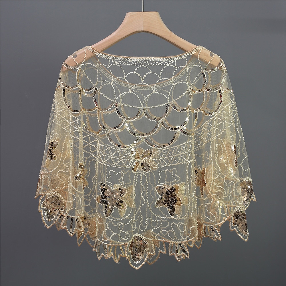 De livlige 20-årene 1920-tallet Den store Gatsby Party-kostyme Maskerade Halloween Kostumer Den store Gatsby Bryllupsgjest Paljetter Paljetter Dame Bryllup Fest Bryllupsgjest Voksne Sjal 2025 - $26.99 –P10