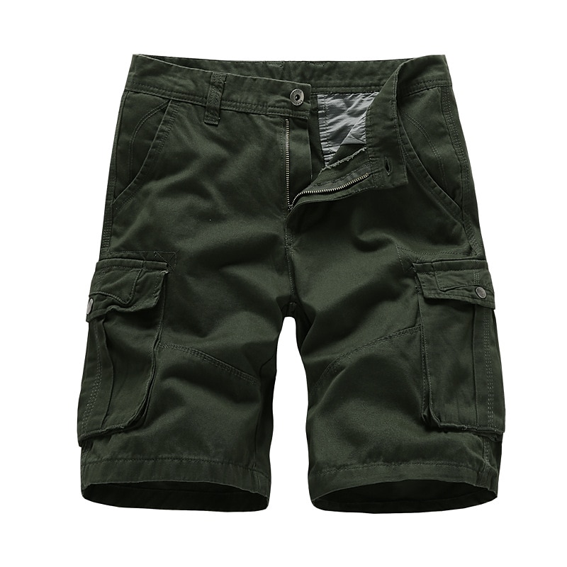 Herren Cargo Shorts Kurze Hosen Kurze Hose für Wanderer Militär Sommer Außen Regular Fit 10" Ripstop Atmungsaktiv Schnelltrocknend Multi Pocket Kurze Hose Unten Knielänge Schwarz Armeegrün Baumwolle 2025 - $23.99 –P5