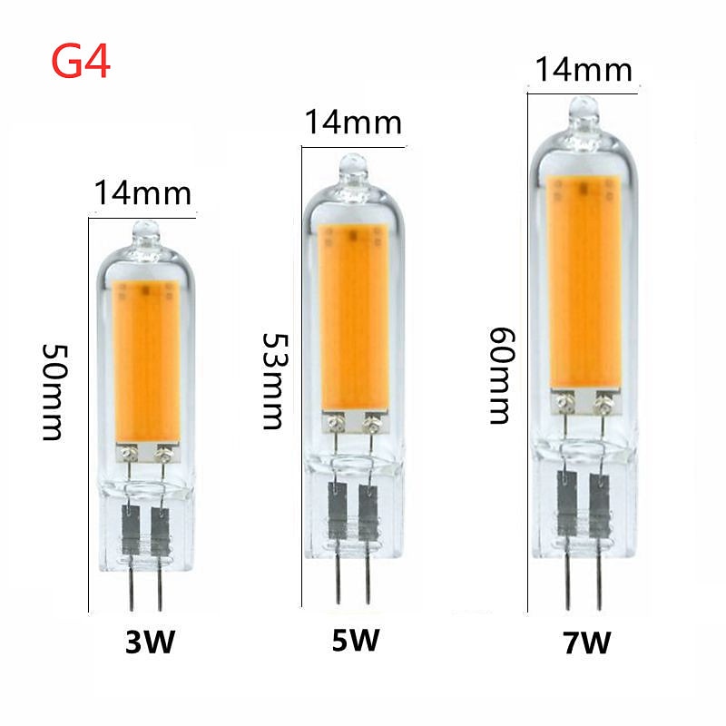 2026年 LED電球10pcsg9 cob 3w 7w5wガラスg4ランプ220vg4ledスポットライトペンダント照明器具家庭用照明シャンデリア用  コレクション – $32.99 –P2
