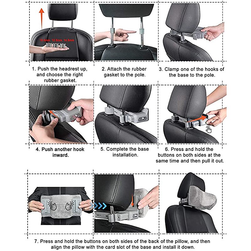 Otolampara Adjustable Car Neck Pillow, Car Seat Headrest Pillow Power Tools
