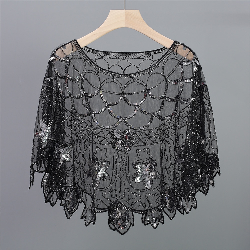 De livlige 20-årene 1920-tallet Den store Gatsby Party-kostyme Maskerade Halloween Kostumer Den store Gatsby Bryllupsgjest Paljetter Paljetter Dame Bryllup Fest Bryllupsgjest Voksne Sjal 2025 - $26.99 –P14
