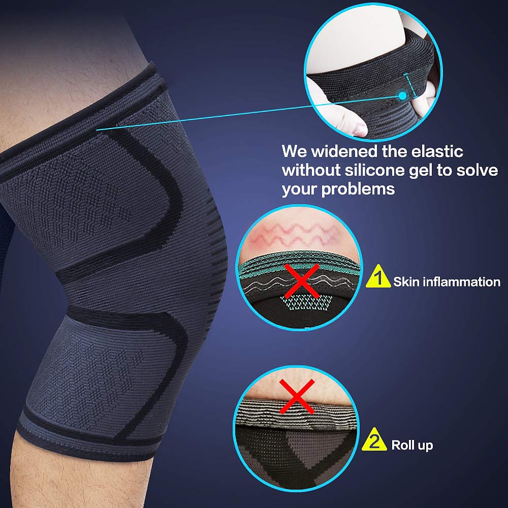 Compression Sleeve for Knee 2pcs/Pack Knee Brace-Knee Support Men and Women for Running Hiking Basketball Tennis Gym Weightlifting 2025 - $14.49 –P4