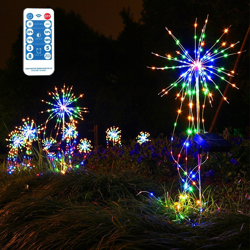led vanntette fyrverkerilys, starburst hagelamper til julebryllup &amp; helligdager 2025 - $42.99 –P2