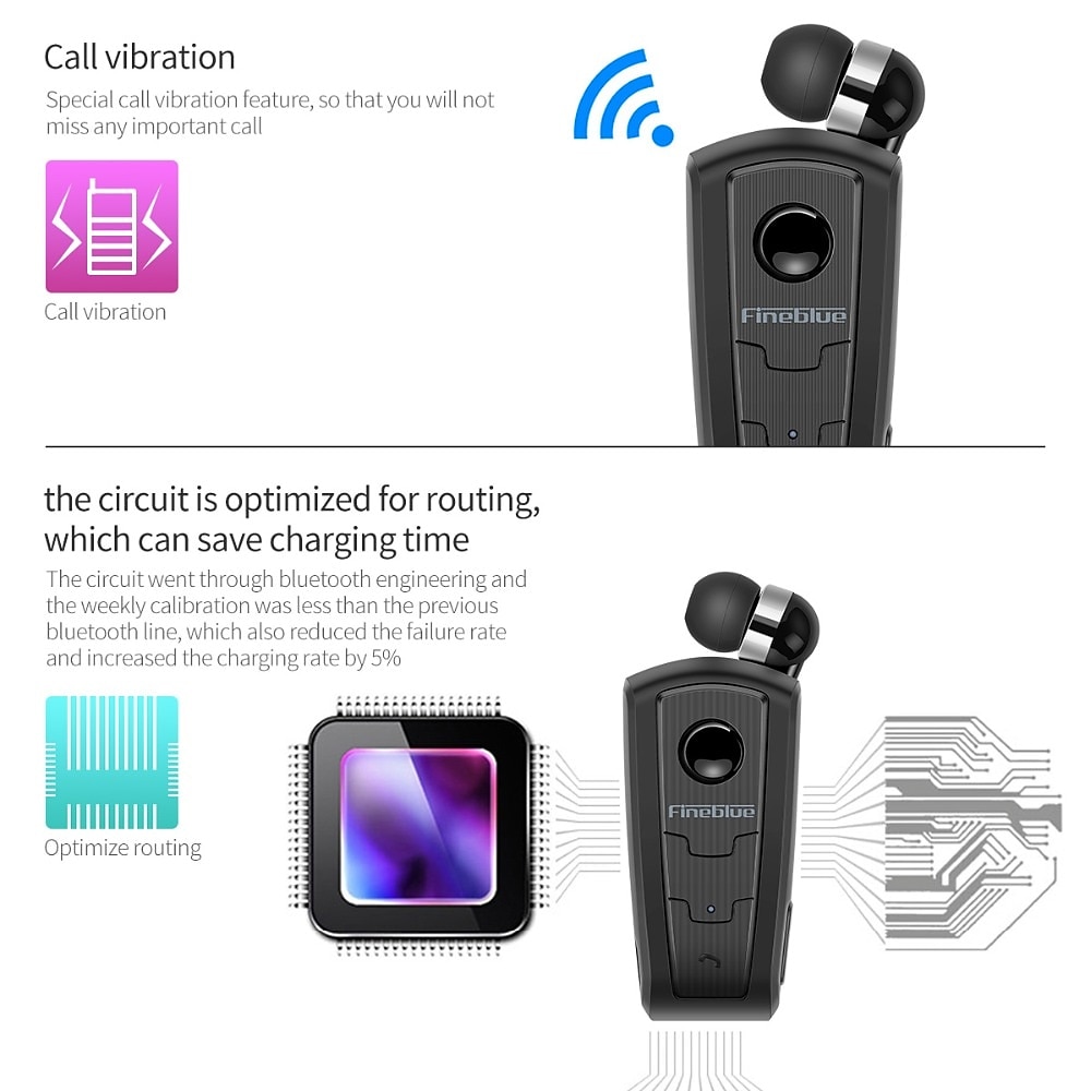 Fineblue F910 Collar Clip Bluetooth Headset Bluetooth5.0 Ergonomic Design Stereo Long Battery Life for Apple Samsung Huawei Xiaomi MI  Mobile Phone Valentine's Day Gift 2026 - $31.99 –P6