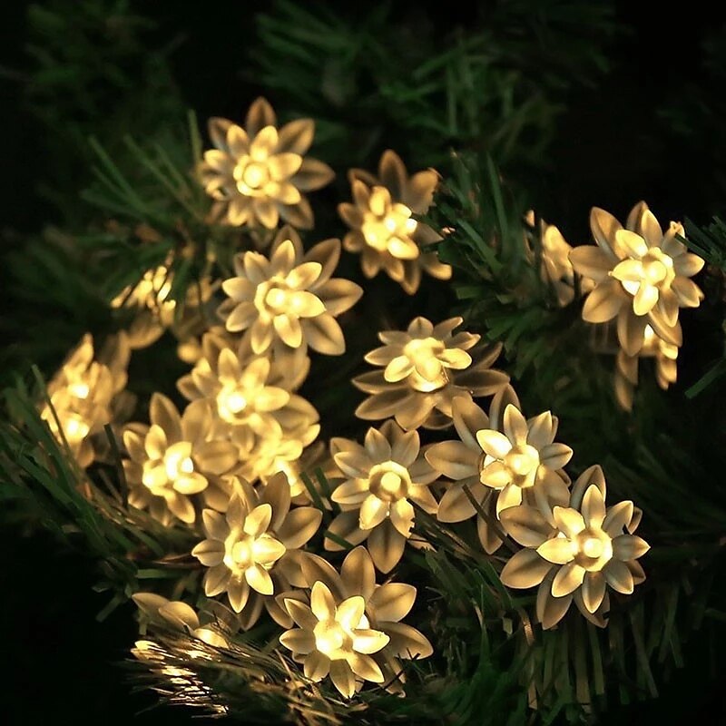 Łańcuchy świetlne led w kształcie lotosu 6m 3m 1.5m bateria operacja usb 40 diod 20 diod 10 diod świątecznych wesele ogród patio dekoracja świąteczna światło 2025 - $13.49 –P6